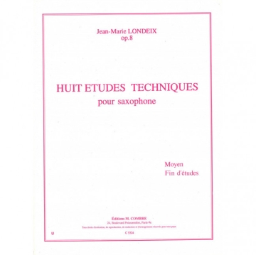 8 �tudes techniques op.8 pour saxophone