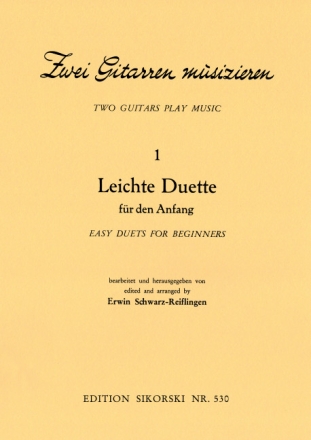 Zwei Gitarren musizieren Band 1 Leichte Duette f�r den Anfang,  Spielpartitur
