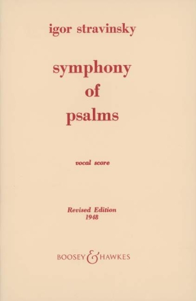 Symphony of psalms for mixed choir and orchestra vocal score