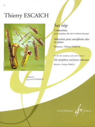 Sax Trip pour saxophone alto et orchestre pour saxophone alto et piano