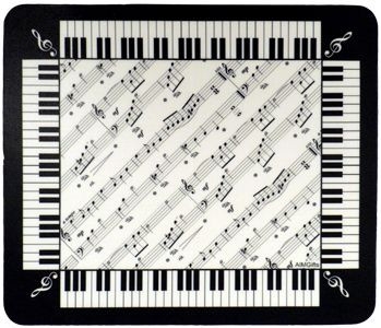 Mousepad Keyboard black and white