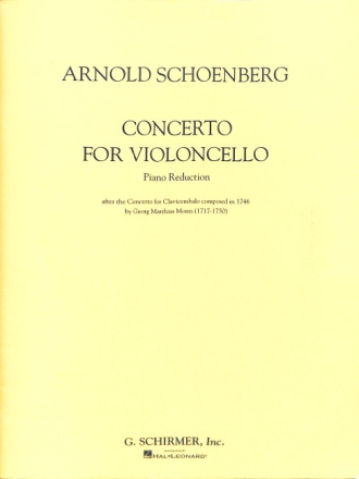 Concerto for cello and orchestra for cello and piano