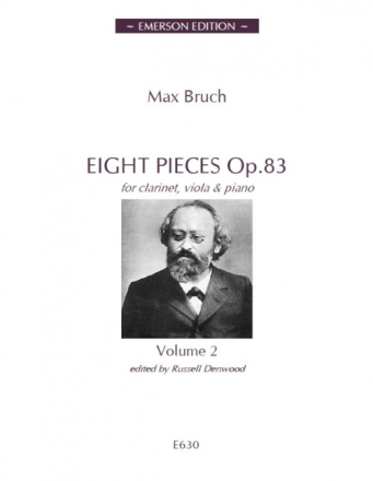 8 Pieces op.83 vol.2 (nos.5-8) for clarinet, VIOLA AND PIANO score and parts