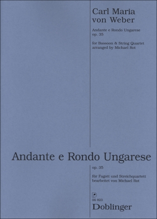 Andante e rondo ungarese op.35 f�r Fagott und Streichquartett Partitur und Stimmen