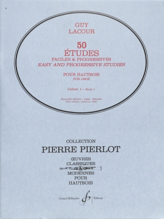 50 �tudes faciles et progressives vol.1 (nos.1-25) pour hautbois