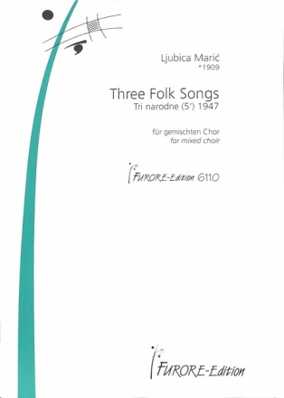 3 Folk Songs f�r gemischten Chor a cappella Partitur