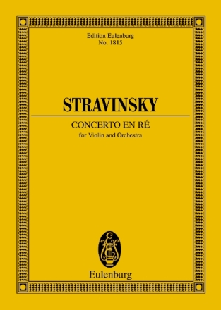 Konzert D-Dur f�r Violine und Orchester Studienpartitur