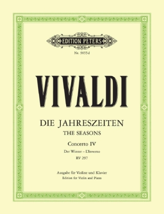 Konzert f-Moll op.8,4 RV297, PV442, F I:25 f�r Violine und Orchester f�r Violine und Klavier
