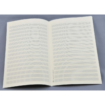 Notenpapier Oktav-Format hoch 16 Systeme 17x27 cm (5 B�gen)