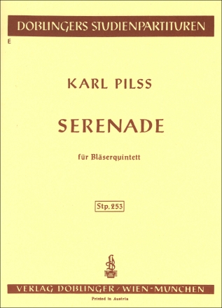 Serenade f�r Fl�te, Oboe, Klarinette,Fagott und Horn Studienpartitur