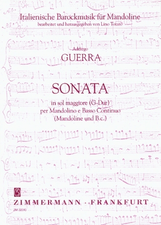 Sonata sol maggiore per mandolino e bc Stimmen