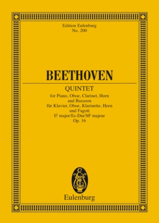 Quintett op.16 f�r Klavier, Oboe, Klarinette, Horn, Fagott Studienpartitur