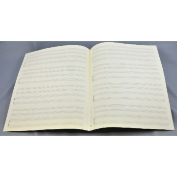Notenpapier Quart-Format hoch 4x4 Systeme 27x34 cm ohne Hilfslinien Klavier mit 2 �berlegt. Systeme f�r Duo (5 B�gen)