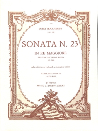 Sonate D-Dur Nr.23 G508 f�r Violoncello und Bc