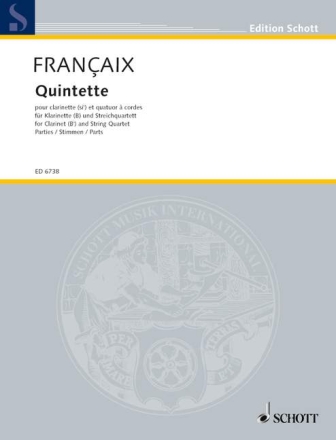 Quintett f�r Klarinette und Streichquartett Stimmensatz