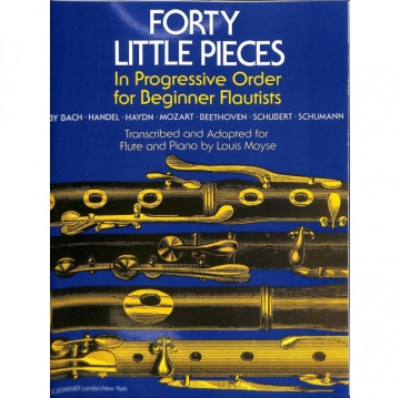40 little pieces in progressive order for beginning flautists for flute and piano