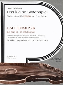 Lautenmusik aus dem 16. bis 18. Jahrhundert f�r Zither Spielbuch 3