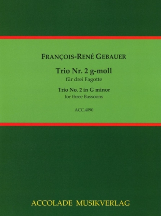 Trio g-Moll Nr.2 f�r 3 Fagotte Partitur und Stimmen