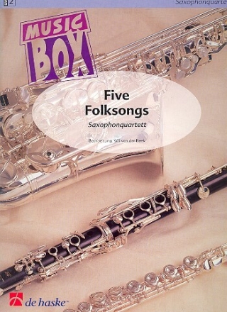 5 Folksongs f�r 4 Saxophone(AATB) Partitur und Stimmen