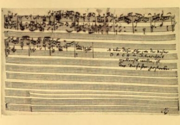 Kunst der Fuge BWV1080 mit dem Autograph Postkarte
