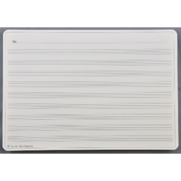 Marschkarton 9 Systeme 21x14,5 cm starker wei�er Karton