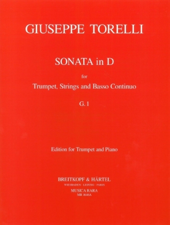 Sonate D-Dur G1 f�r Trompete, Streicher und Bc Trompete und Klavier