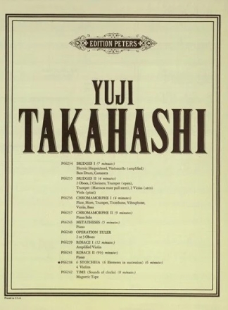 6 Stoichea 6 elements in succession for violin Score