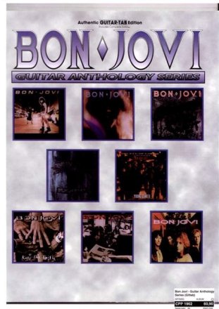 Bon Jovi: Songbook for guitar AUTHENTIC GUITAR-TAB EDITION