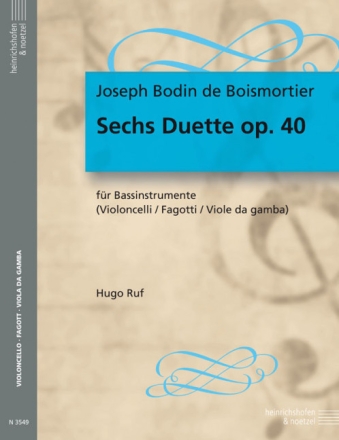6 Duette op.40 f�r Bassinstrumente (Vc/Fag/Violen da Gamba) Spielpartitur