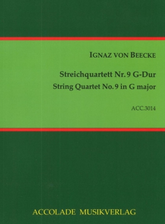 Streichquartett G-Dur Nr.9 Partitur und Stimmen