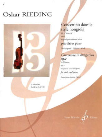Concertino dans de style hongrois r� mineur op.21 pour alto et piano