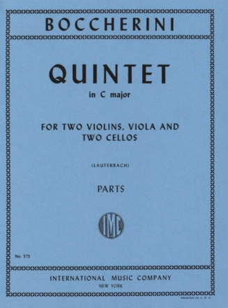 Quintett C-Dur f�r 2 Violinen, Viola und 2 Violoncelli Stimmen
