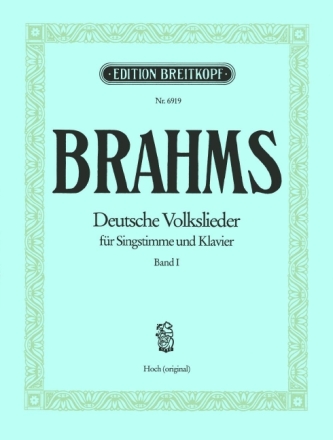 Deutsche Volkslieder Band 1 (Nr. 1-21) f�r hohe Singstimme (original) und Klavier