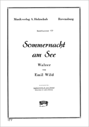 Sommernacht am See Walzer f�r Handharmonika (mit 2. Stimme)
