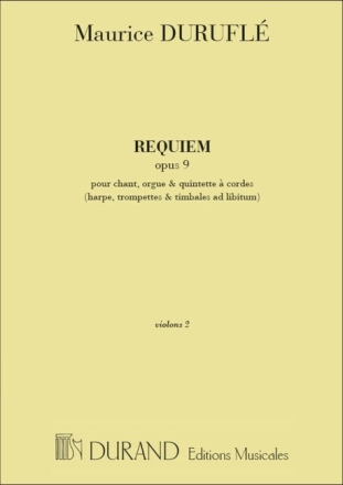 Requiem op.9 pour baryton(s), orgue et quintette � cordes violon 2