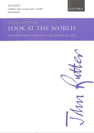 Look at the World for mixed chorus and piano (organ) score