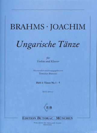 Ungarische T�nze Band 1 (Nr.1-5) f�r Violine und Klavier