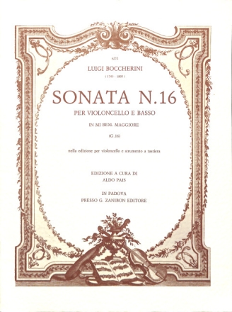 Sonate Es-Dur Nr.16 G16 f�r Violoncello und Klavier