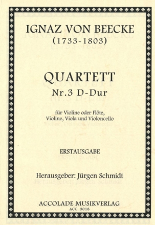 Streichquartett D-Dur Nr.3 Partitur und Stimmen