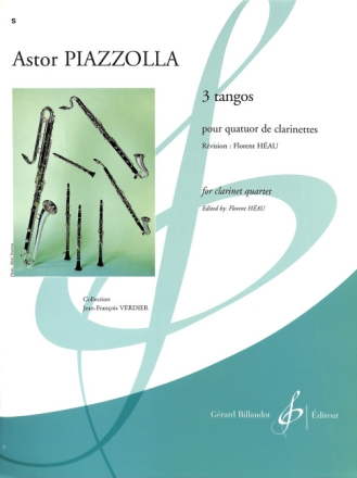 3 tangos pour 4 clarinettes partition et parties
