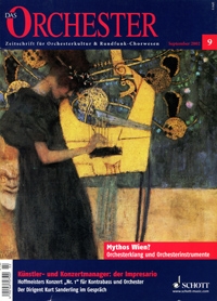 DAS ORCHESTER 9/2002 ZEITSCHRIFT FUER ORCHESTERKULTUR UND RUNDFUNK-CHORWESEN
