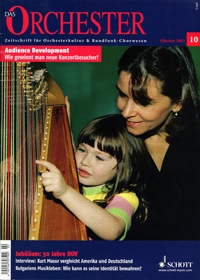 DAS ORCHESTER 10/2002 ZEITSCHRIFT FUER ORCHESTERKULTUR UND RUNDFUNK-CHORWESEN