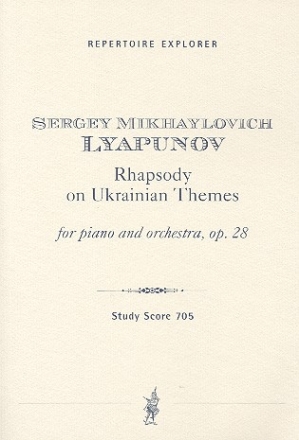 Rhapsodie �ber Ukrainische Themen op.28 f�r Klavier und Orchester Studienpartitur