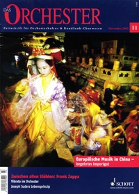 DAS ORCHESTER 11/2002 ZEITSCHRIFT FUER ORCHESTERKULTUR UND RUNDFUNK-CHORWESEN