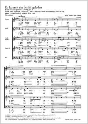 5 Weihnachtsges�nge f�r gem Chor,  Partitur
