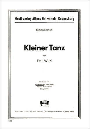 KLEINER TANZ FUER HANDHARMONIKA 2STIMMEN