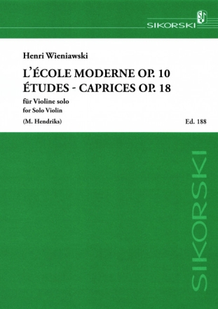 L'�cole moderne op.10 et �tudes-caprices op.18 pour violon