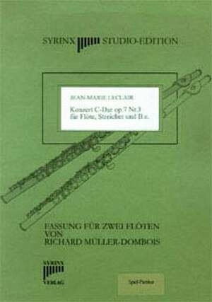 Konzert C-Dur op.7,3 f�r Fl�te, Streicher und Bc f�r 2 Fl�ten
