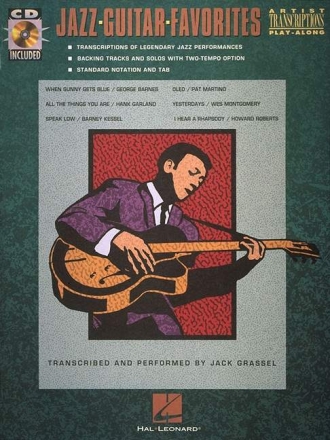 JAZZ GUITAR FAVORITES (+CD) (notes and tab) GRASSEL, JACK, TRANSCRIPTION