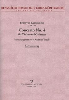 Concerto No.4 f�r Violine und Orchester Klavierauszug